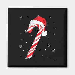 Aimant Père Noël Bonbon Rouge Et Blanc Noël Drôle Xma