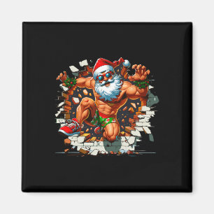 Aimant Père Noël Casse le Mur Xmas en Juillet Garçons Moc