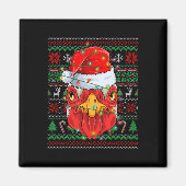 Aimant Père Noël Chicken Lover fermier Noël Pjs laides No (Devant)