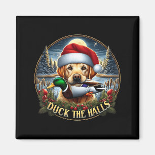 Aimant Père Noël chien Aventure de Noël drôle de chasse a