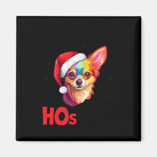 Aimant Père Noël Chihuahua Chien Il y a des trous dans ce