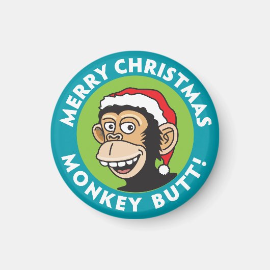 Aimant Père Noël Christmas Monkey (Devant)