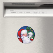 Aimant Père Noël Dalmatien à Noël (In Situ (Lave-vaisselle))