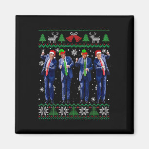 Aimant Père Noël dansant Trump Vance Kennedy Elon drôle