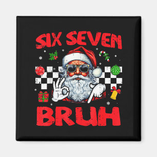 Aimant Père Noël de Noël Six Sept Bruh 67 Mème 6 7 Hommes