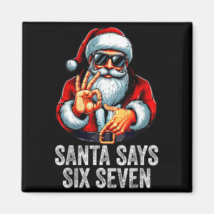 Aimant Père Noël dit Six Sept Meme Noël 6 7 Garçons de No