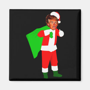 Aimant Père Noël Donald Trump Funny Christma Ugly Xmas