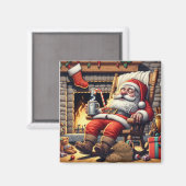 Aimant Père Noël dort Noël (Recto/Verso)