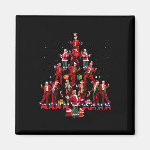 Aimant Père Noël drôle danse Trump arbre Noël pyjama Xmas