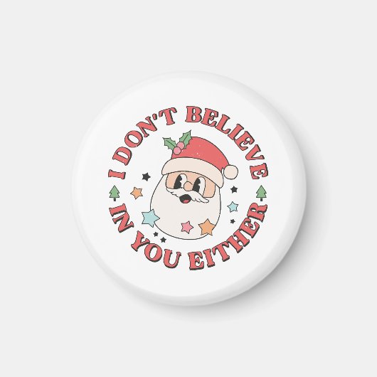 Aimant Père Noël drôle de Noël (Devant)