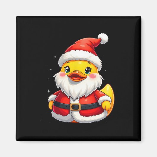 Aimant Père Noël en caoutchouc canard mignonne Noël vacan (Devant)