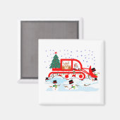 Aimant Père Noël enneigement soufflant neige Gag (Recto/Verso)