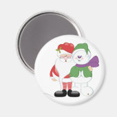 Aimant Père Noël et Snowman (Recto/Verso)