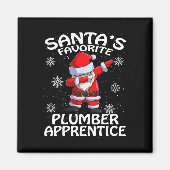 Aimant Père Noël Favori Plumber Apprentice Noël (Devant)