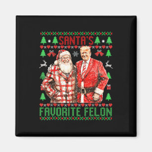 Aimant Père Noël Favorite-felon Funny 2024 Trump Noël