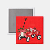 Aimant Père Noël Flyer Wagon présente le réfrigérateur de (Recto/Verso)