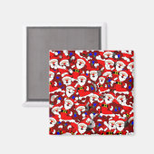 aimant père Noël heureux (Recto/Verso)