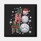 Aimant Père Noël Ho-ho-ho Bonhomme de Neige Volleyball No (Devant)