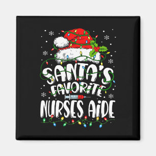 Aimant Père Noël Infirmières favorites Aide Infirmière de