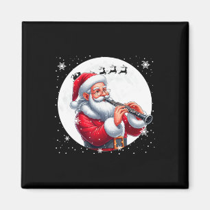 Aimant Père Noël jouant de la clarinette Costume de lune