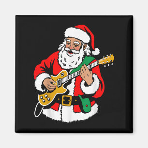 Aimant Père Noël jouant de la guitare Rock Xmas Vibes Drô
