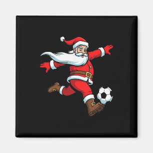 Aimant Père Noël Joue au Football Noël Sports Femmes Homm