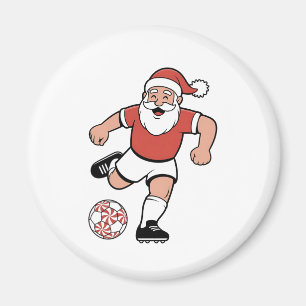 Aimant Père Noël Jouer au football Joueur de Noël Sport