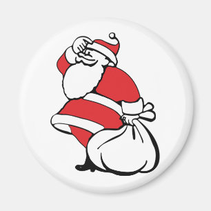Aimant Père Noël joyeux de Noël en dessin animé, sac de j