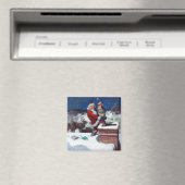 Aimant Père Noël livre une cargaison de livres (In Situ (Lave-vaisselle))