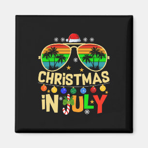 Aimant Père Noël Lunettes de soleil Plage Noël en Juillet