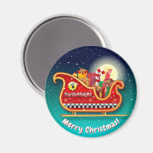 Aimant Père Noël Magie Xmas Sleigh (Recto/Verso)