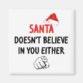 Aimant Père Noël ne croit pas (Devant)