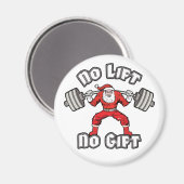 Aimant Père Noël - Pas d'ascenseur, pas de cadeau (Recto/Verso)