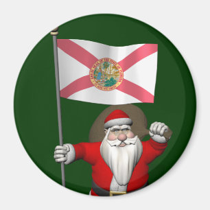 Aimant Père Noël patriotique visite la Floride