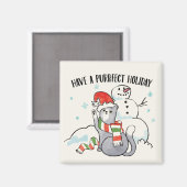 Aimant Père Noël Paws | Avoir Des Vacances Purifiées (Recto/Verso)