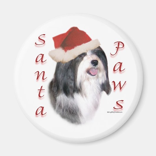 Aimant Père Noël Paws Havanais (Devant)