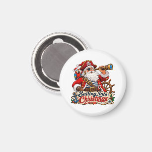 Aimant Père Noël Pirate de Noël