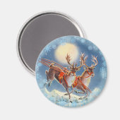 Aimant PÈRE NOËL REINDEER par SHARON SHARPE (Recto/Verso)