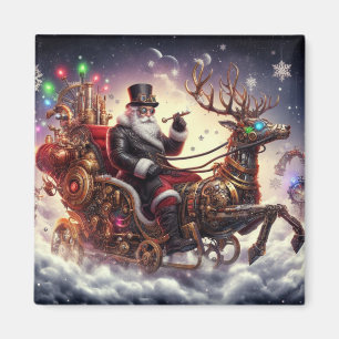 Aimant Père Noël/Rennes Noël/hiver steampunk