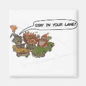 Aimant Père Noël reste dans votre file noël (Devant)