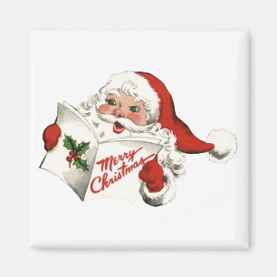Aimant Père Noël rétro