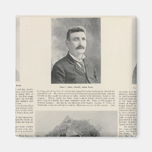 Aimant Père Noël Rosa, Californie (Devant)