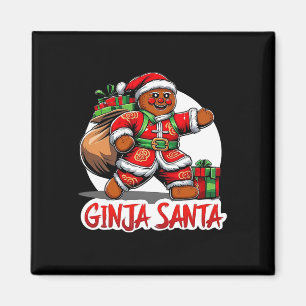 Aimant Père Noël roux Ginja drôle de Noël 1