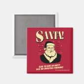 Aimant Père Noël : Sac Vide Le Matin De Noël (Recto/Verso)