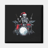 Aimant Père Noël Skeleton Jouer Drum Percussionist Drumme (Devant)