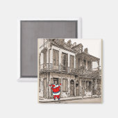 Aimant Père Noël sur Desire St (Recto/Verso)