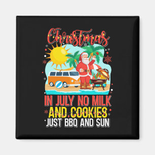 Aimant Père Noël sur la plage - Noël en juillet