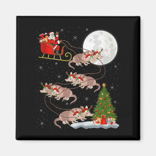 Aimant Père Noël Tatou Traîneau Volant Drôle Magique Noël