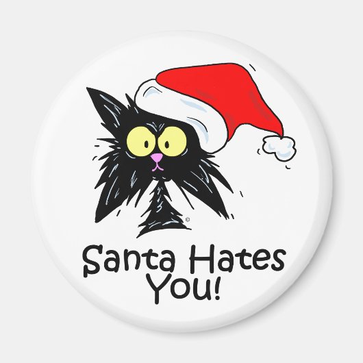 Aimant Père Noël te déteste (Devant)