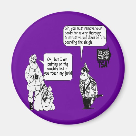 AIMANT PÈRE NOËL TOUCH MON JUNK TSA (Devant)